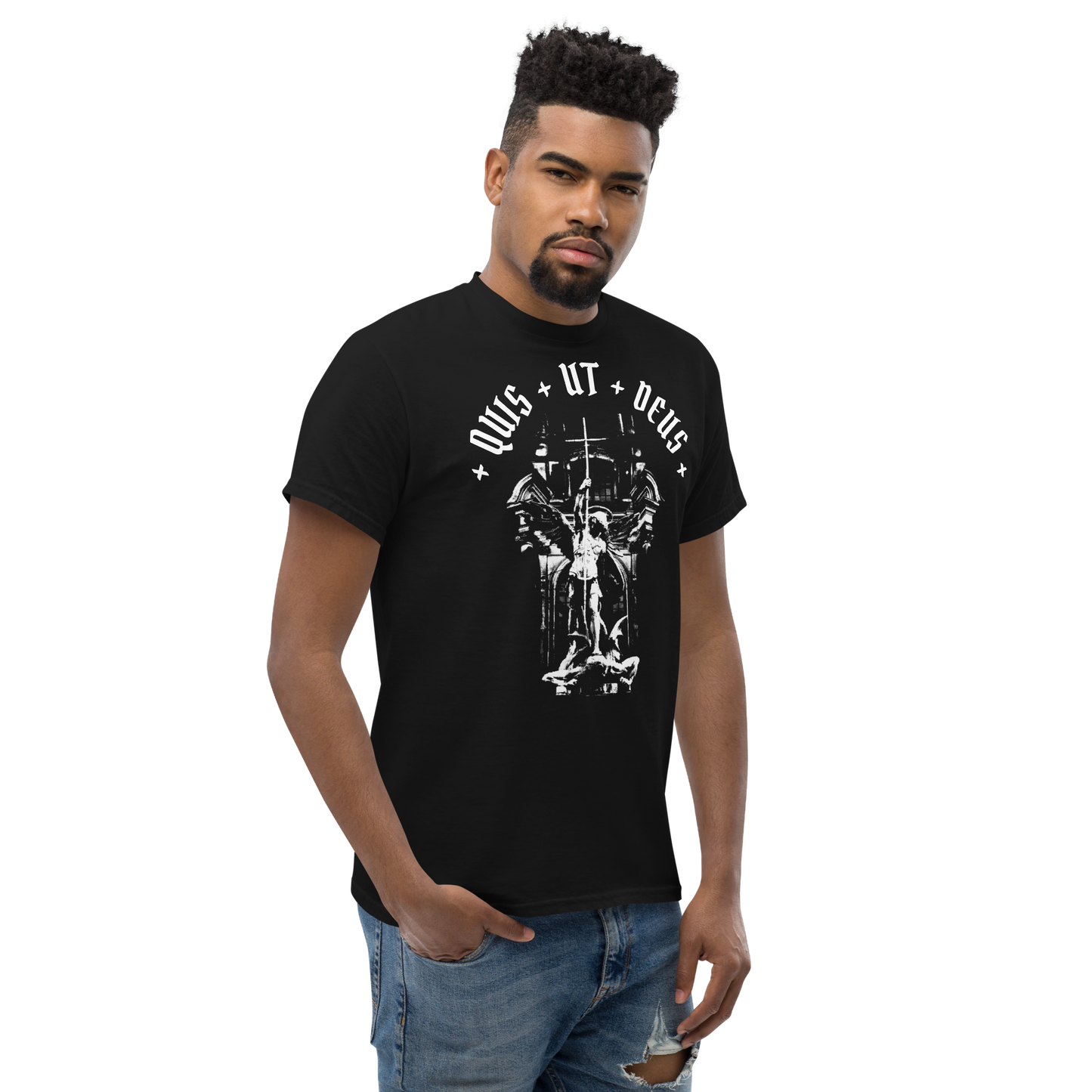 Men's Quis ut Deus tee