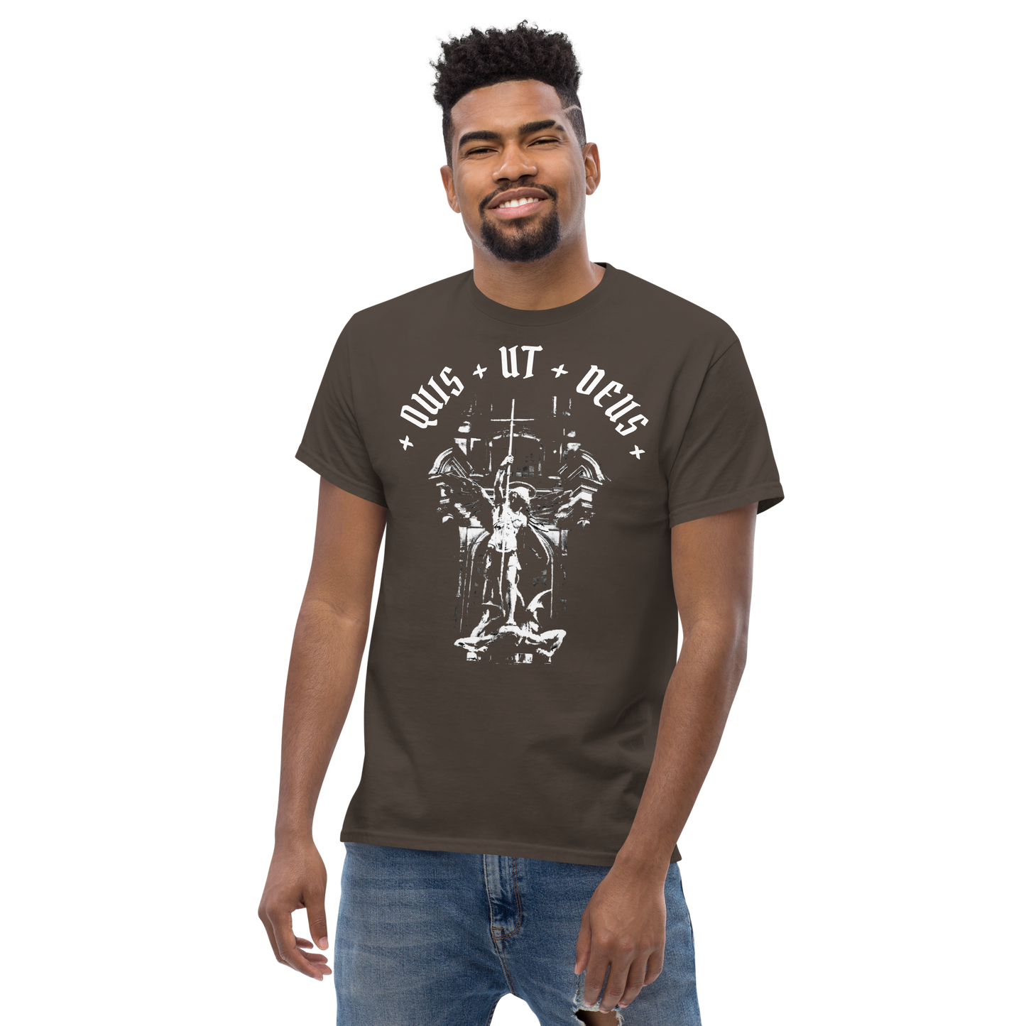 Men's Quis ut Deus tee