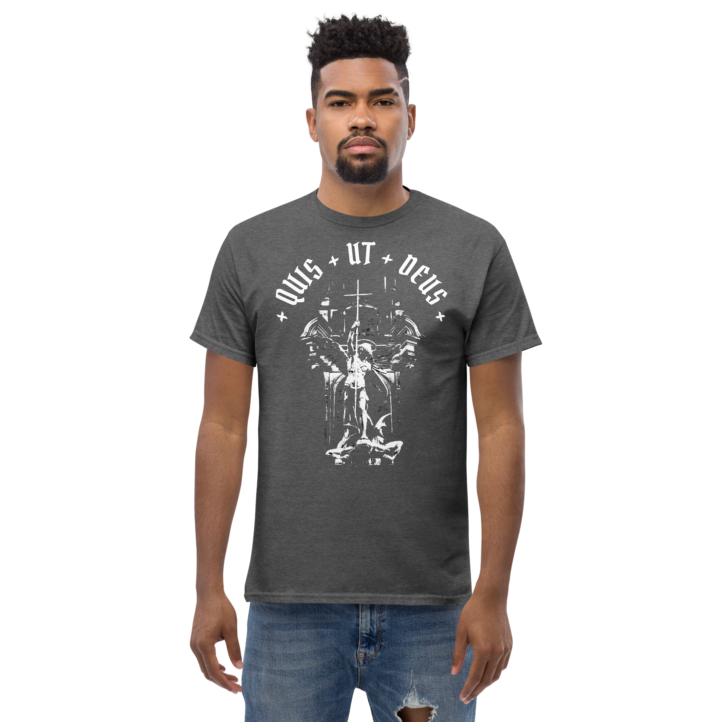 Men's Quis ut Deus tee