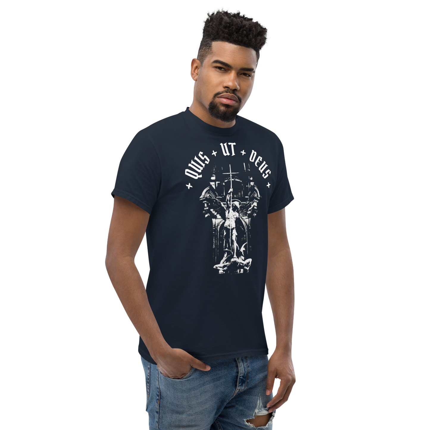 Men's Quis ut Deus tee