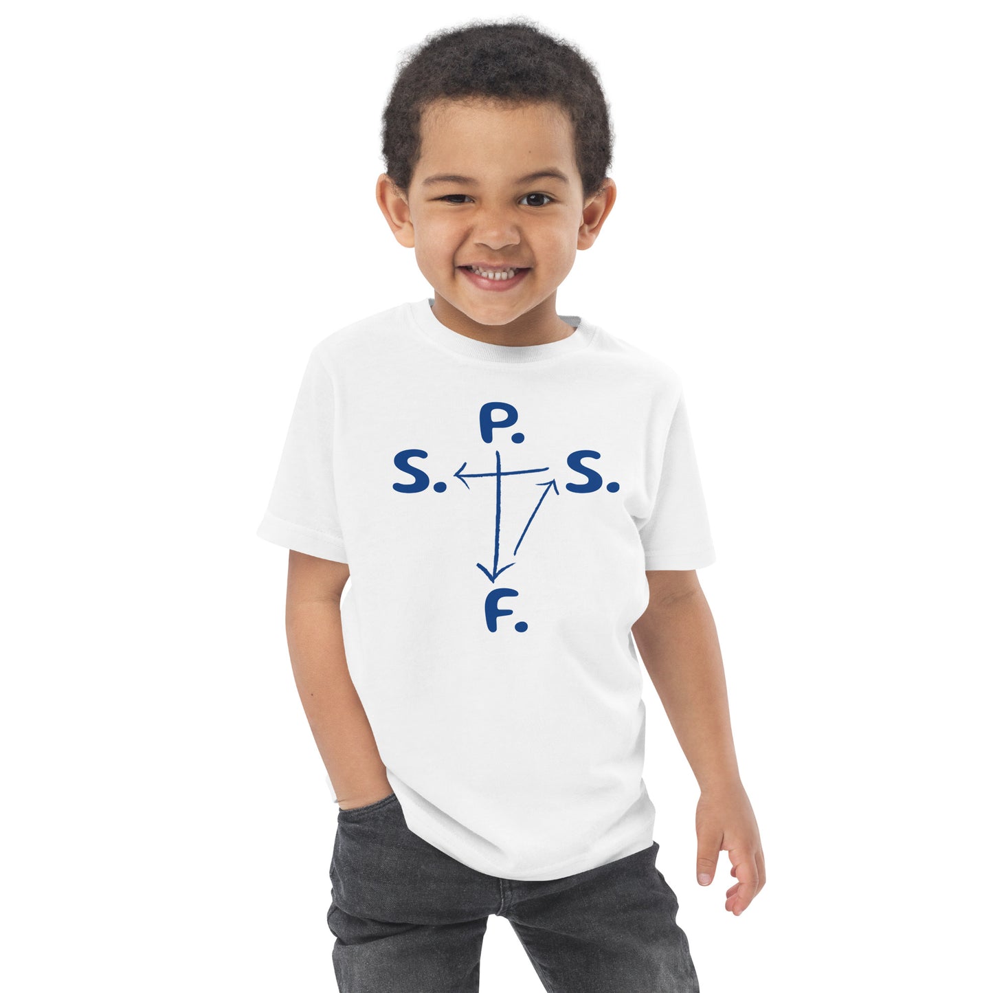 Toddler jersey self-cross t-shirt