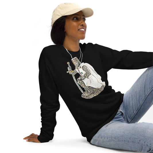 Kneed templar knight organic sweatshirt