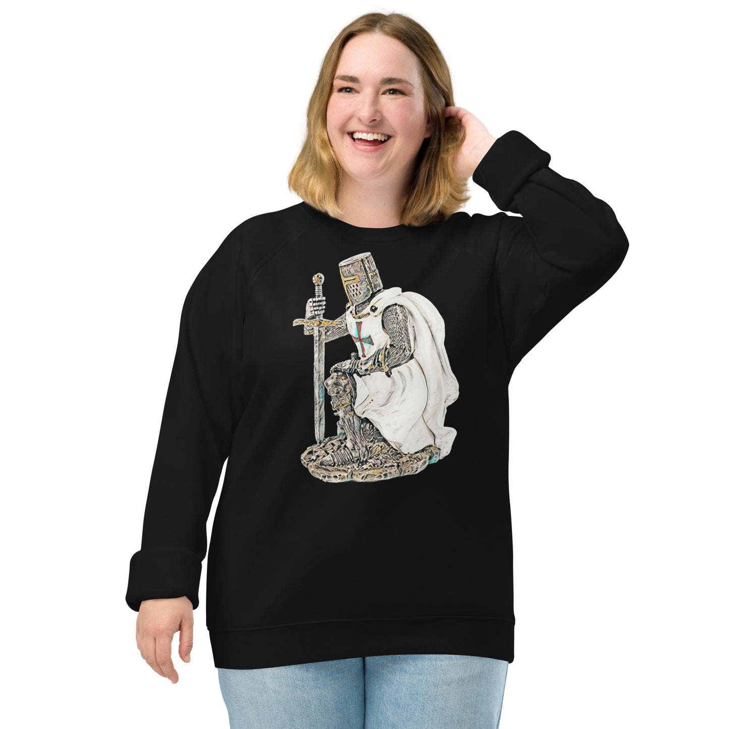 Kneed templar knight organic sweatshirt