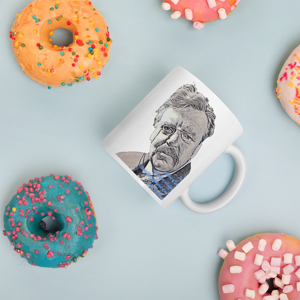 White Chesterton mug