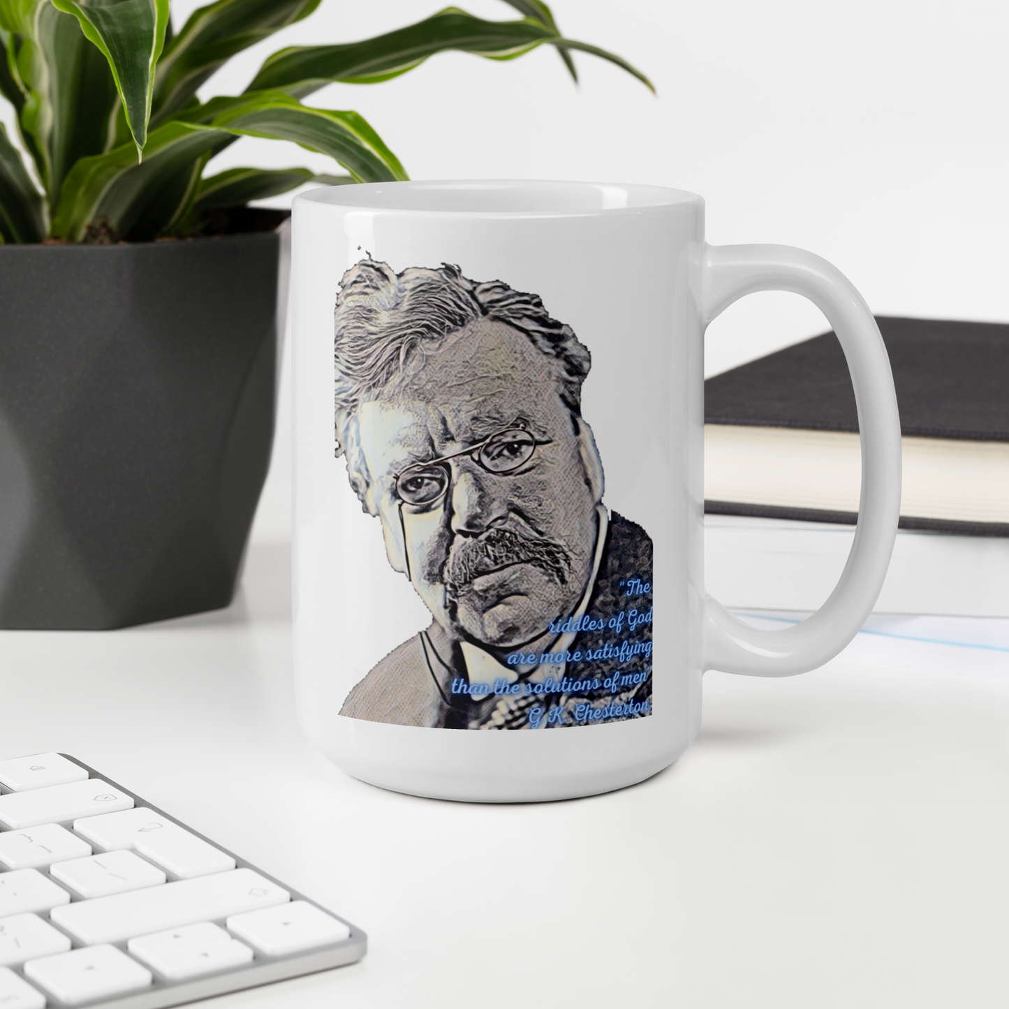 White Chesterton mug